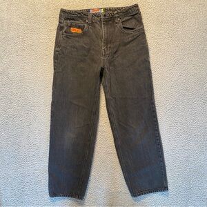 Empyre Jeans Black Denim Relaxed Baggy Leg Streetwear Skater Y2K Men’s 30X27